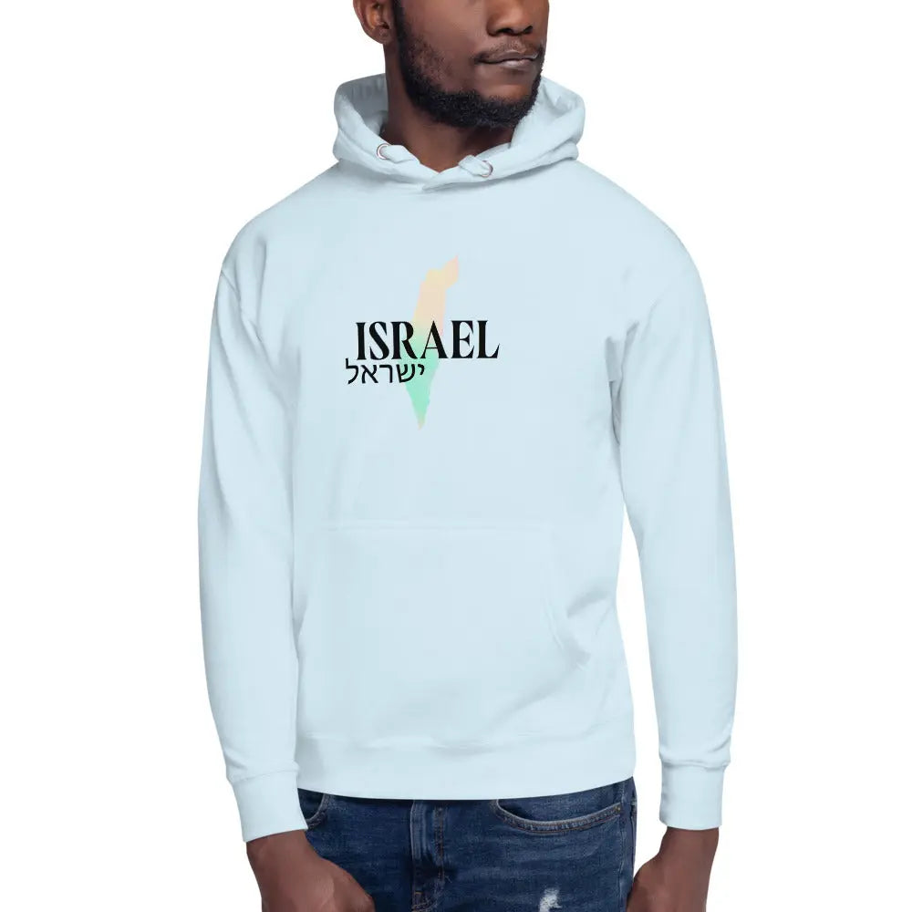 Land of Israel Unisex Hoodie - Elegant Map Design The Israel Store