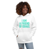 Friend Of Israel Unisex Hoodie - Blue Design The Israel Store