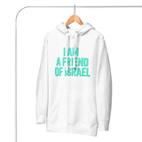 Friend Of Israel Unisex Hoodie - Blue Design The Israel Store