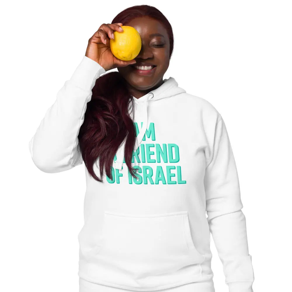 Friend Of Israel Unisex Hoodie - Blue Design The Israel Store