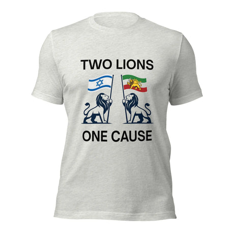 Two Lions One Cause T-Shirt – Israel & Iran Unity Shirt The Israel Store
