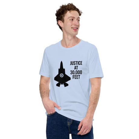 Justice at 30,000 Feet – Air Force Israel Unisex T-Shirt The Israel Store
