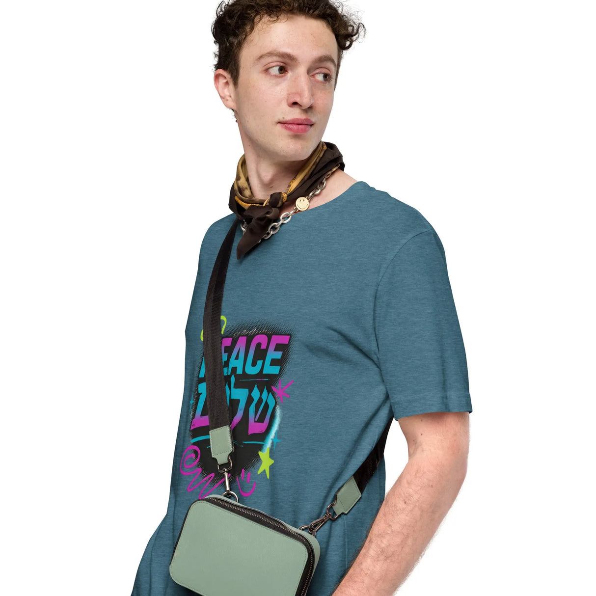 Peace Shalom Graffiti Unisex T-Shirt The Israel Store