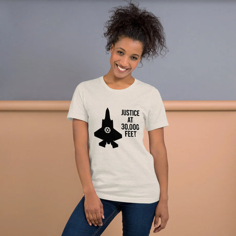 Justice at 30,000 Feet – Air Force Israel Unisex T-Shirt The Israel Store