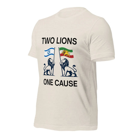 Two Lions One Cause T-Shirt – Israel & Iran Unity Shirt The Israel Store