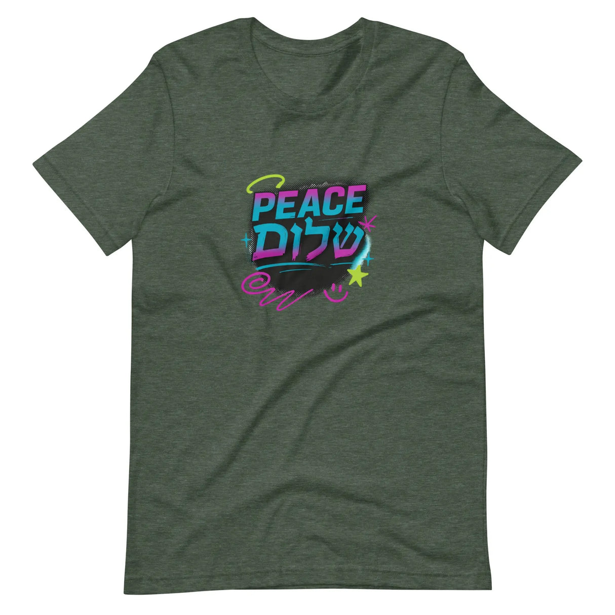 Peace Shalom Graffiti Unisex T-Shirt The Israel Store