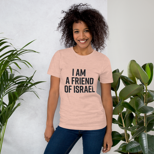 Camiseta unisex Amigo de Israel - Diseño negro