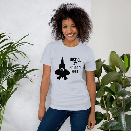Justice at 30,000 Feet – Air Force Israel Unisex T-Shirt The Israel Store