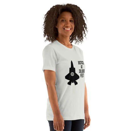 Justice at 30,000 Feet – Air Force Israel Unisex T-Shirt The Israel Store