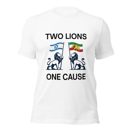 Two Lions One Cause T-Shirt – Israel & Iran Unity Shirt The Israel Store
