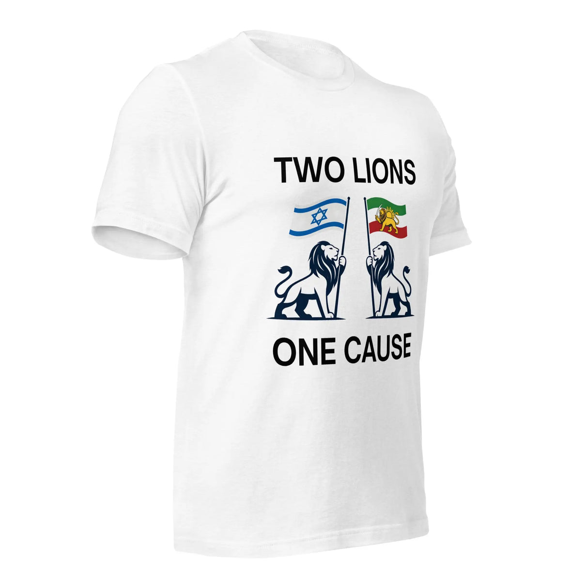 Two Lions One Cause T-Shirt – Israel & Iran Unity Shirt The Israel Store