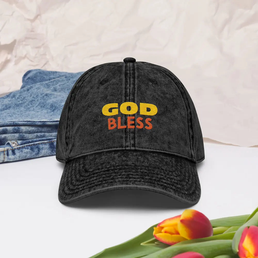 God Bless Vintage Unisex Hat The Israel Store