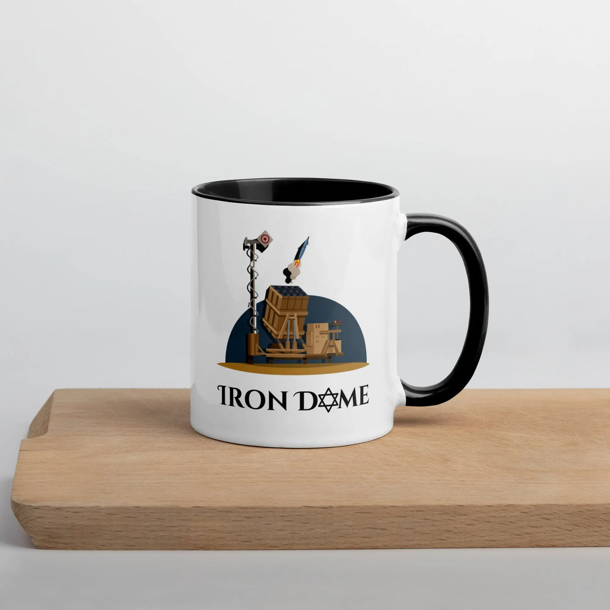 Iron Dome Mug with Color Interior – Patriotic Israel Defense Mug The Israel Store