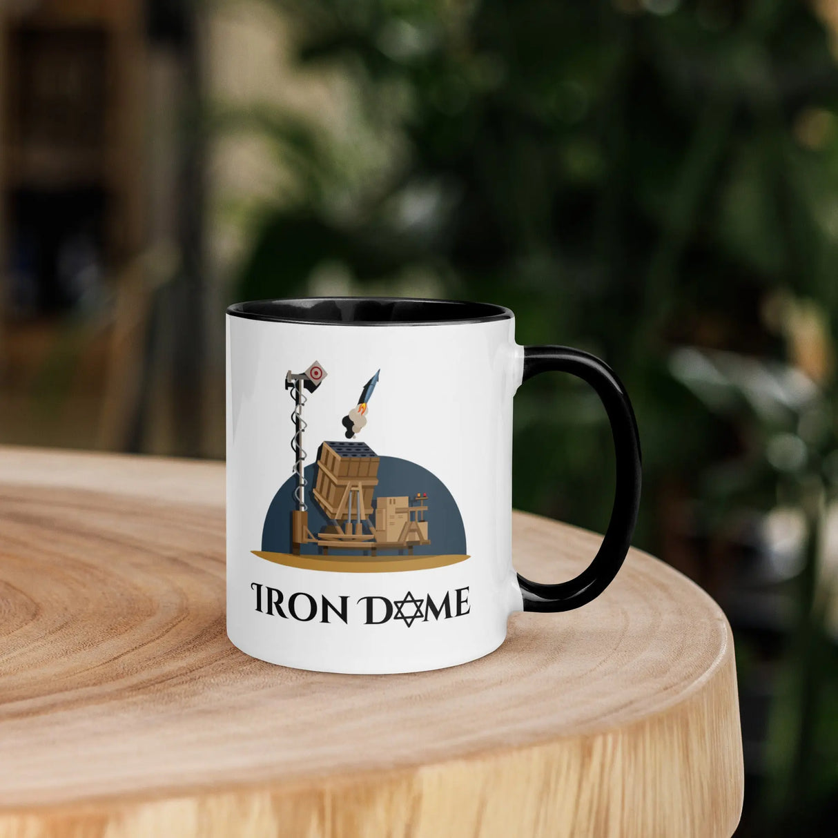 Iron Dome Mug with Color Interior – Patriotic Israel Defense Mug The Israel Store