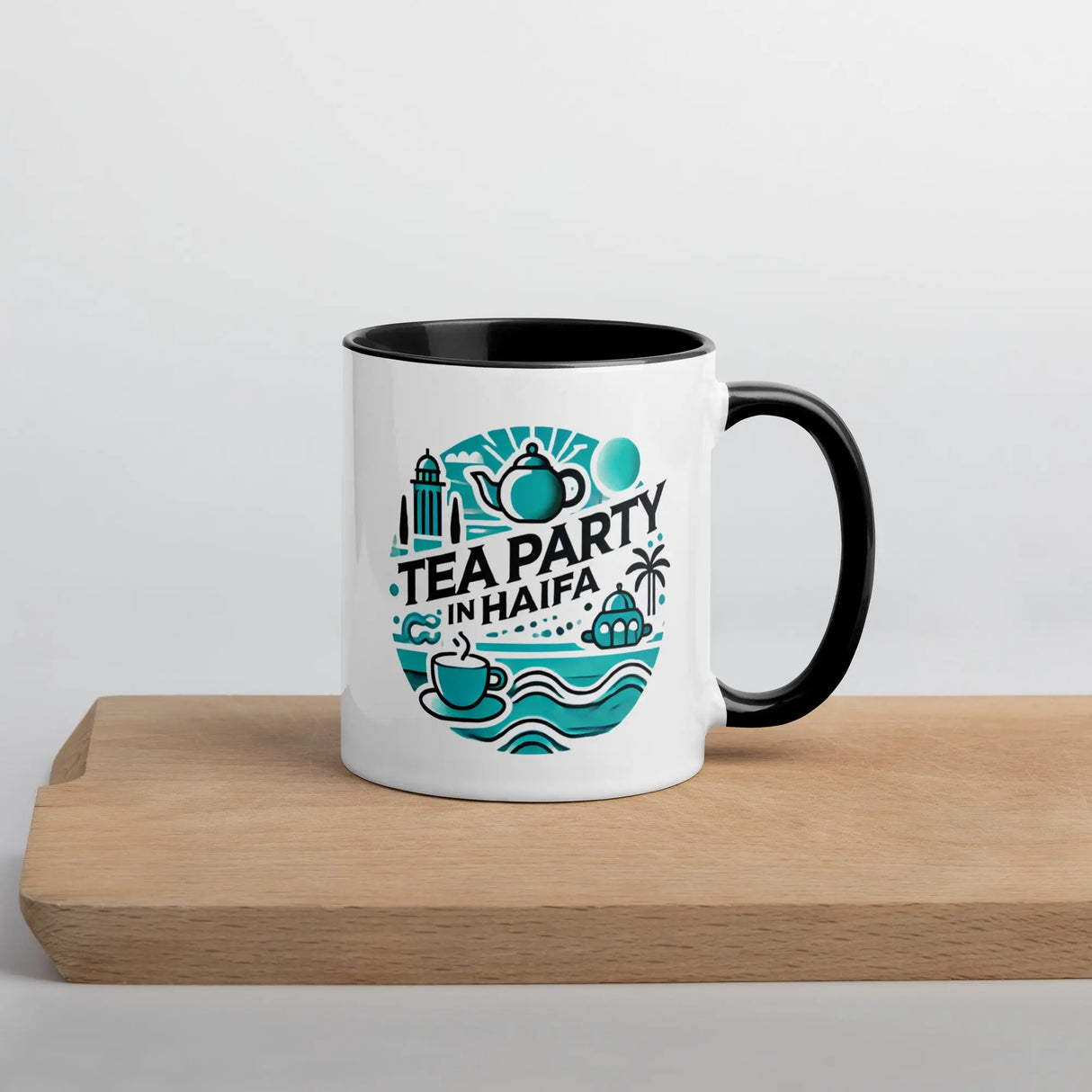 Tea Party in Haifa Mug – Celebrate the Beauty of Israel The Israel Store