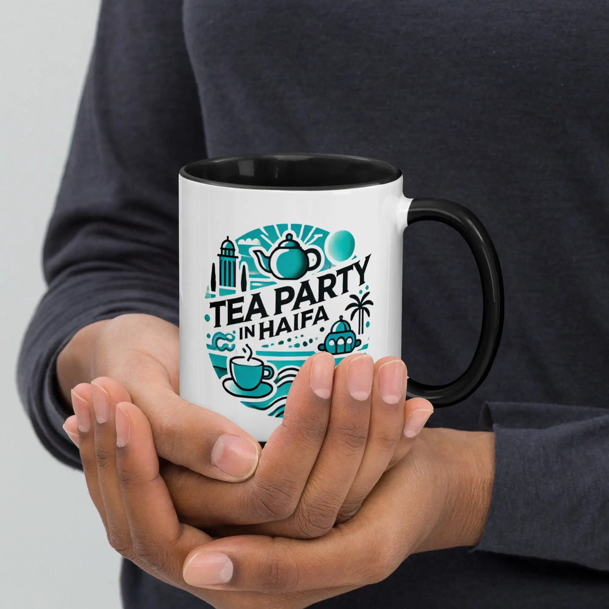 Tea Party in Haifa Mug – Celebrate the Beauty of Israel The Israel Store