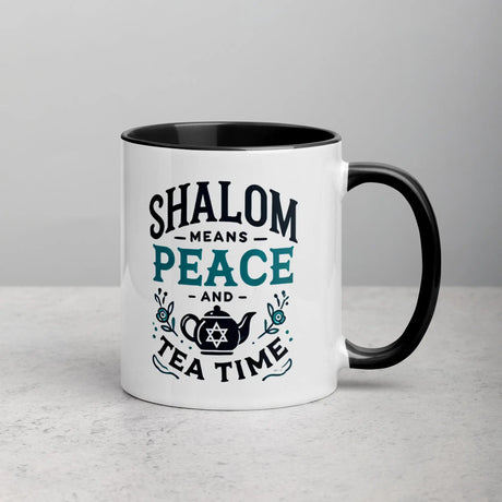 Shalom Means Peace and Tea Time Mug The Israel Store