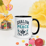 Shalom Means Peace and Tea Time Mug The Israel Store