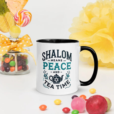 Shalom Means Peace and Tea Time Mug The Israel Store