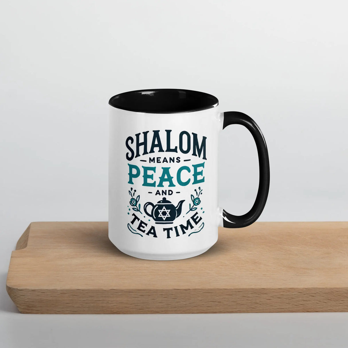 Shalom Means Peace and Tea Time Mug The Israel Store