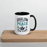 Shalom Means Peace and Tea Time Mug The Israel Store