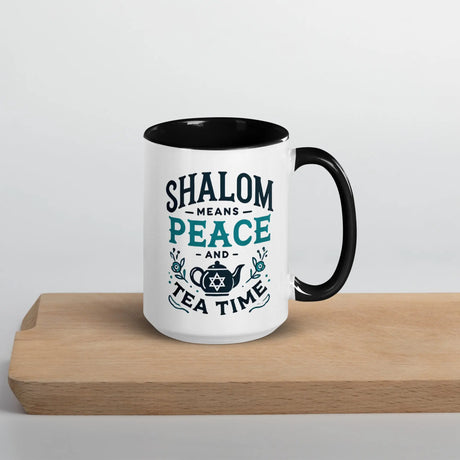 Shalom Means Peace and Tea Time Mug The Israel Store