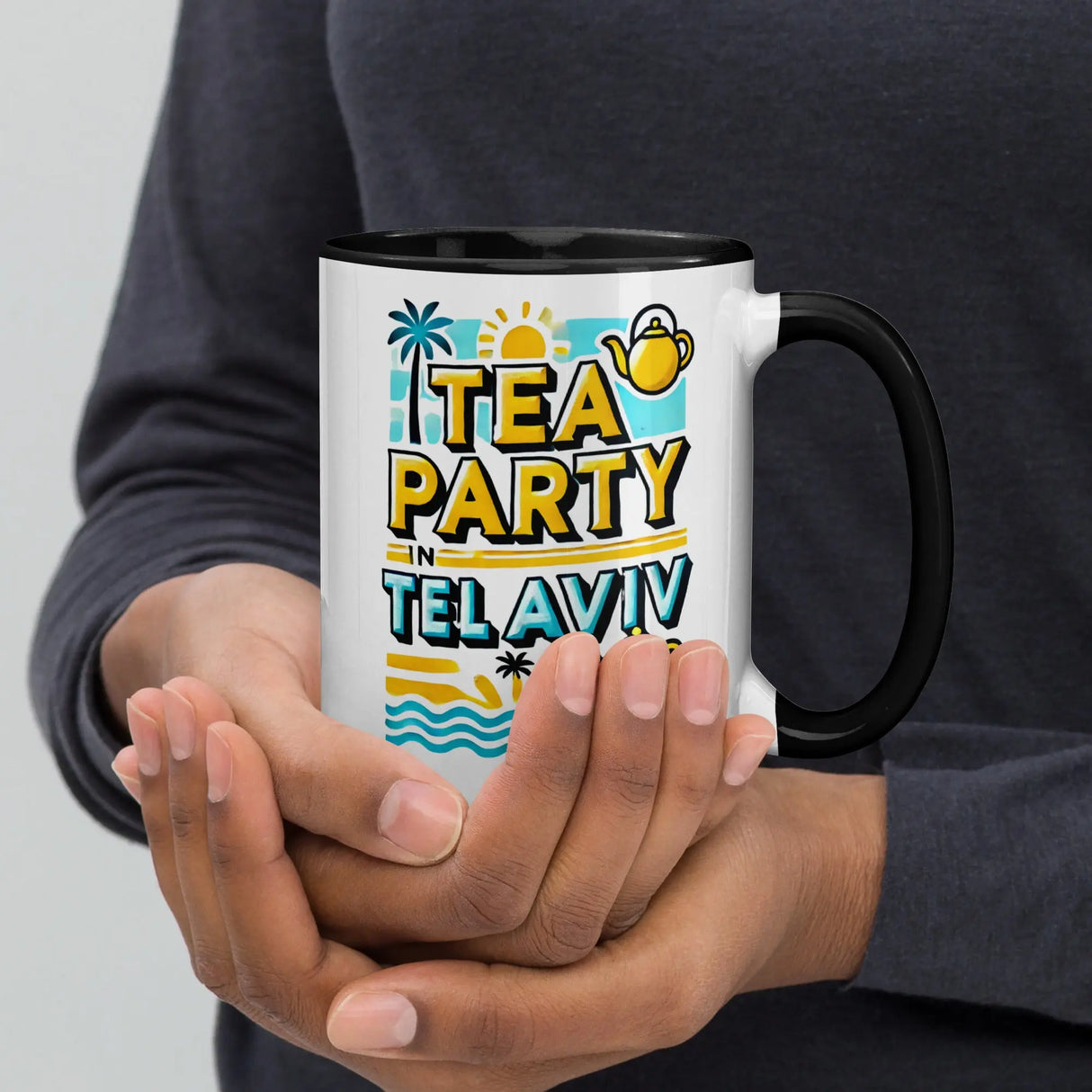 Tea Party in Tel Aviv Mug – Vibrant Design for Israel Lovers The Israel Store