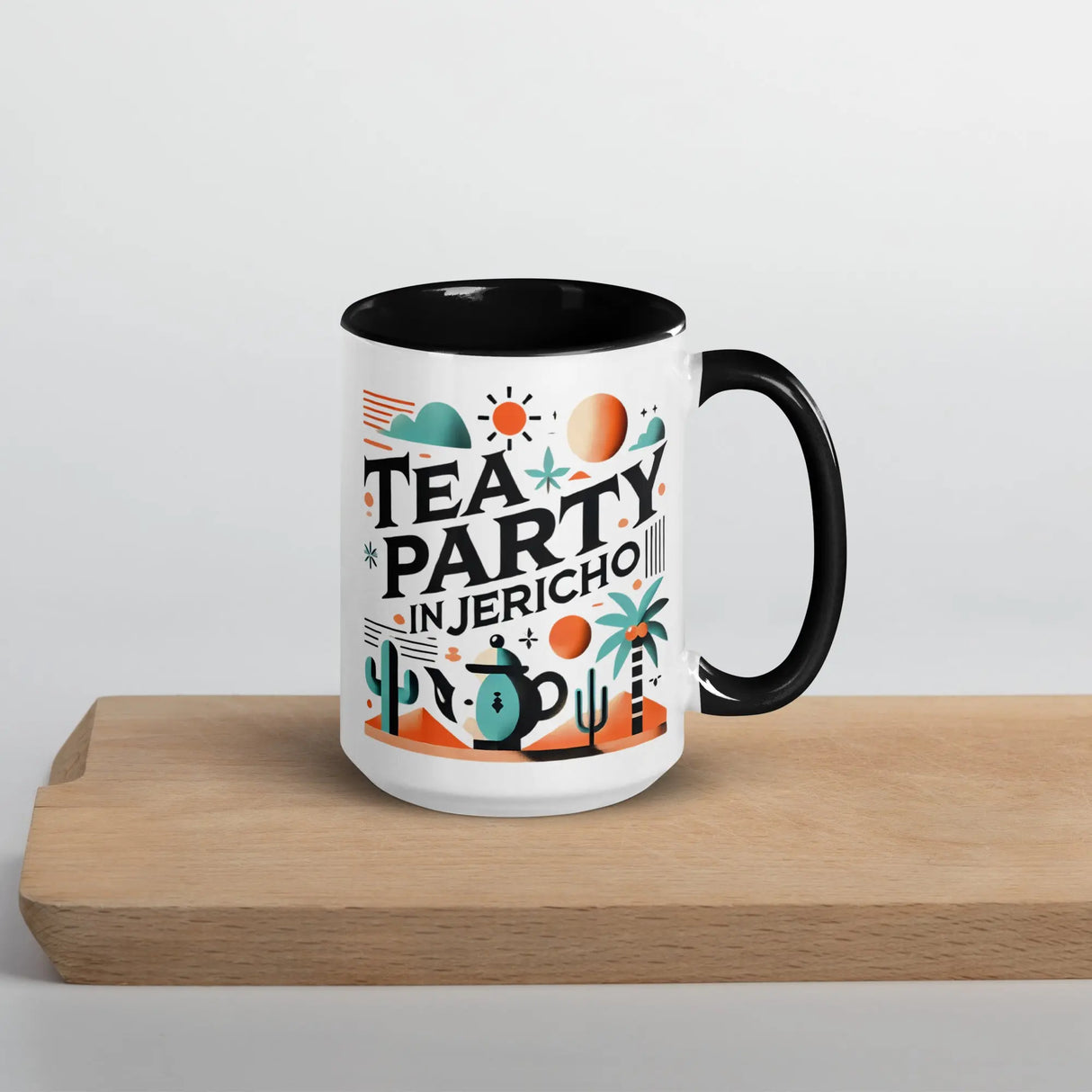 Tea Party in Jericho Mug – Sip Amid the Oasis of History The Israel Store