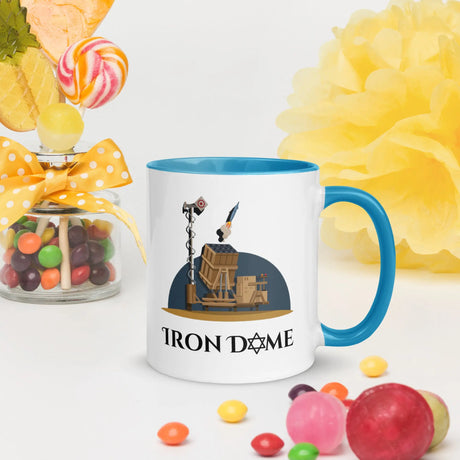 Iron Dome Mug with Color Interior – Patriotic Israel Defense Mug The Israel Store