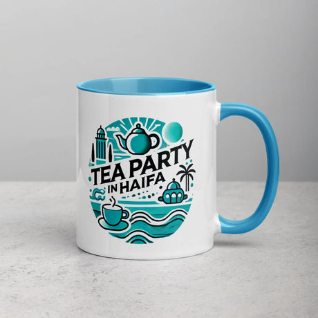 Tea Party in Haifa Mug – Celebrate the Beauty of Israel The Israel Store