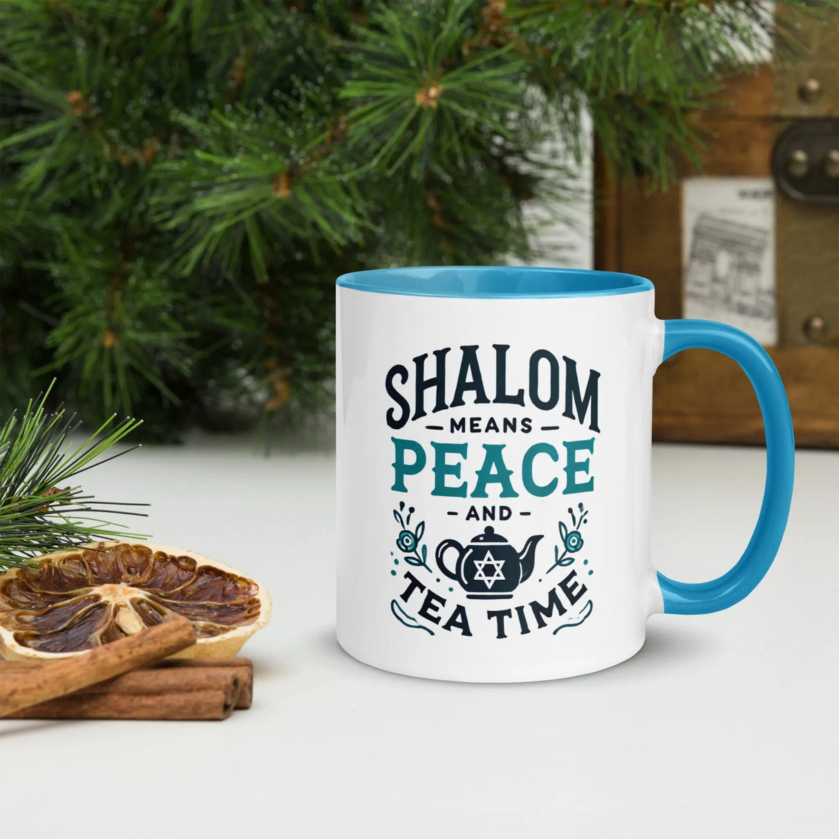 Shalom Means Peace and Tea Time Mug The Israel Store