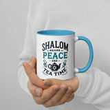 Shalom Means Peace and Tea Time Mug The Israel Store