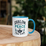 Shalom Means Peace and Tea Time Mug The Israel Store