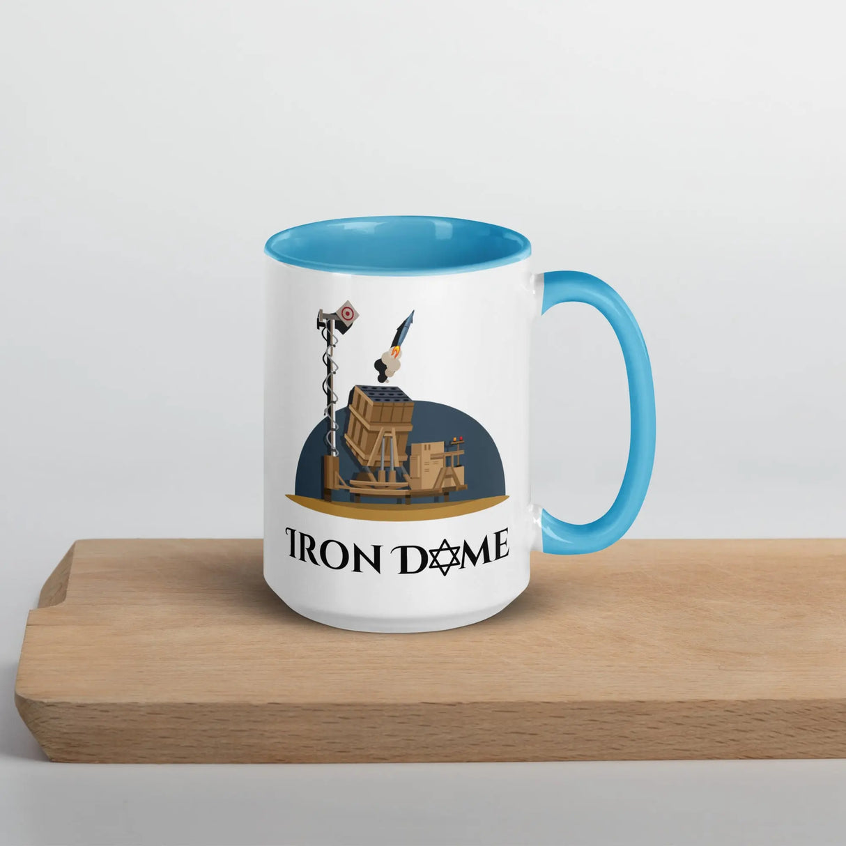 Iron Dome Mug with Color Interior – Patriotic Israel Defense Mug The Israel Store