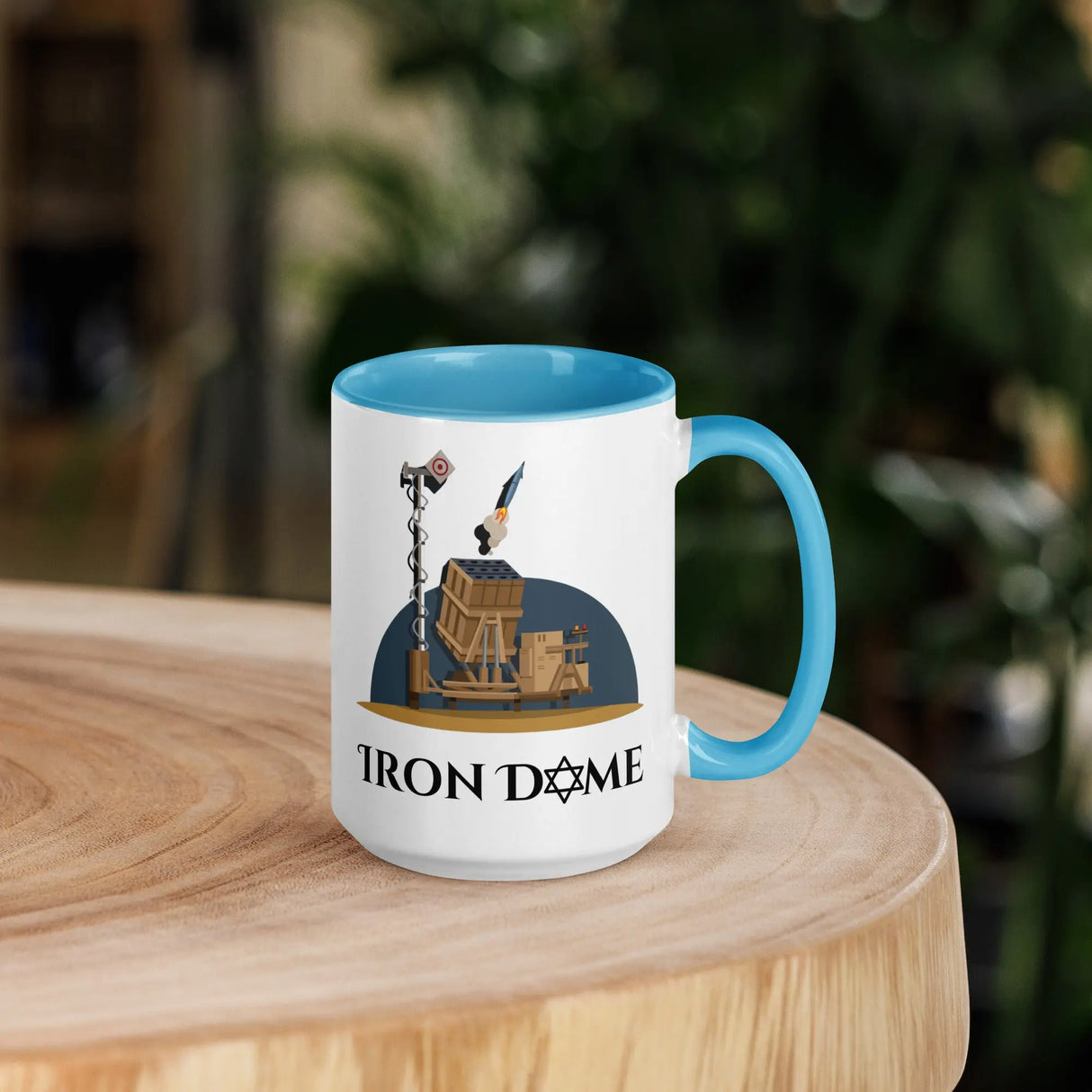 Iron Dome Mug with Color Interior – Patriotic Israel Defense Mug The Israel Store