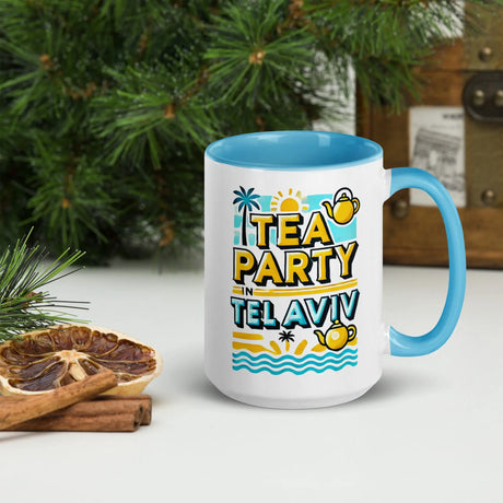 Tea Party in Tel Aviv Mug – Vibrant Design for Israel Lovers The Israel Store