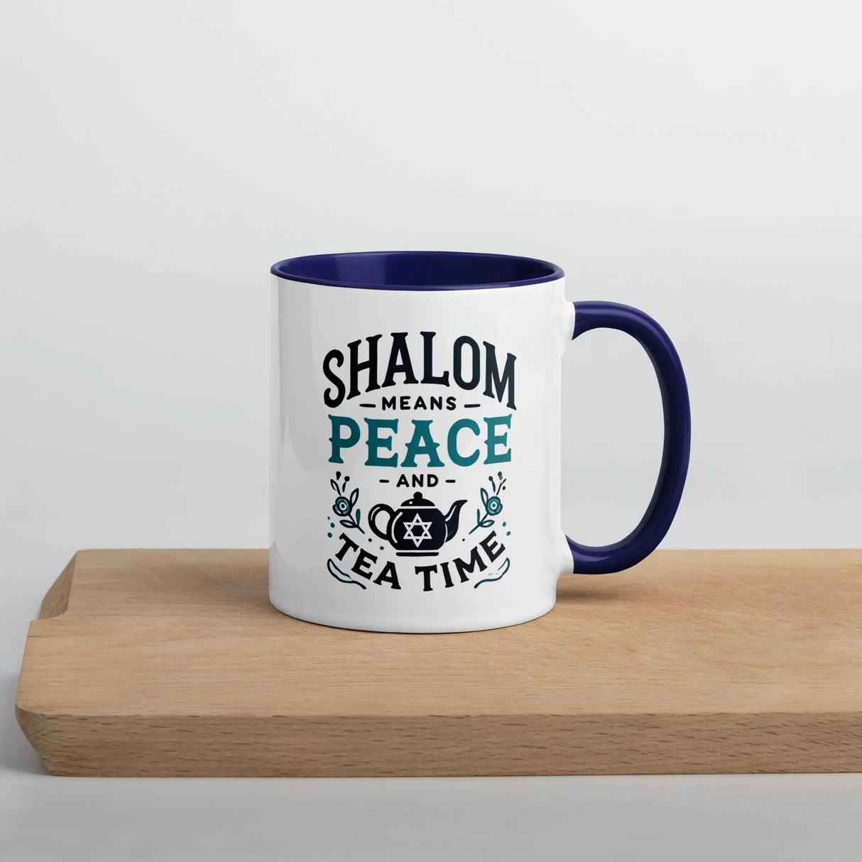 Shalom Means Peace and Tea Time Mug The Israel Store