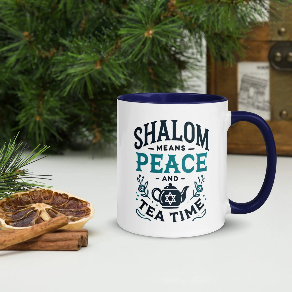 Shalom Means Peace and Tea Time Mug The Israel Store