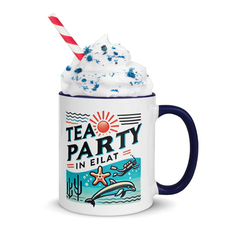 Tea Party in Eilat Mug – Dive Into the Vibrant Red Sea The Israel Store