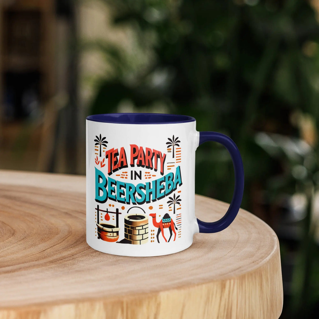 Tea Party in Beersheba Mug – Discover the Desert’s Oasis The Israel Store