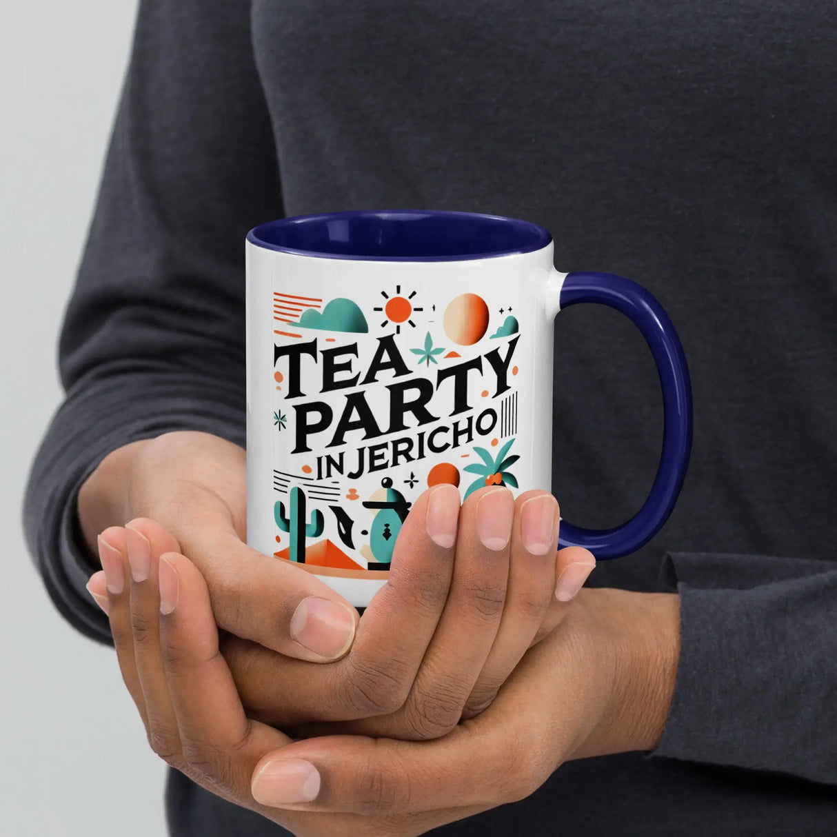 Tea Party in Jericho Mug – Sip Amid the Oasis of History The Israel Store