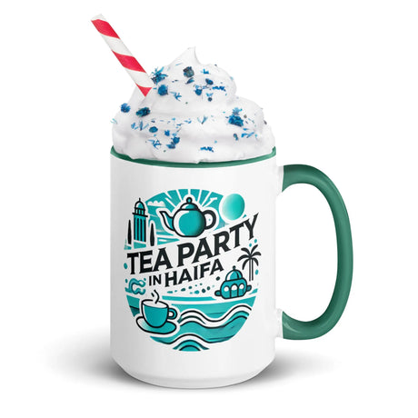 Tea Party in Haifa Mug – Celebrate the Beauty of Israel The Israel Store