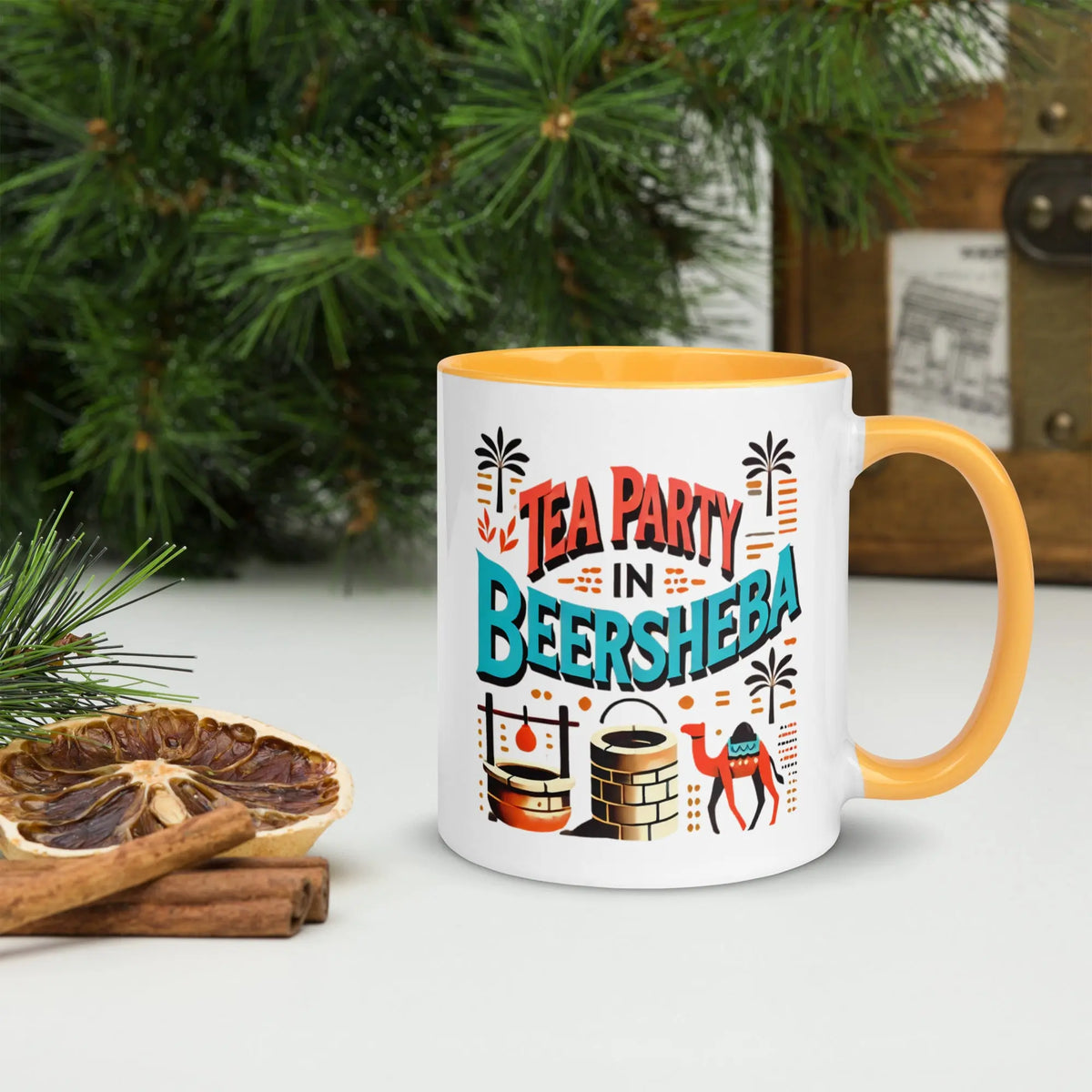 Tea Party in Beersheba Mug - An Oasis in the Desert – The Israel Store