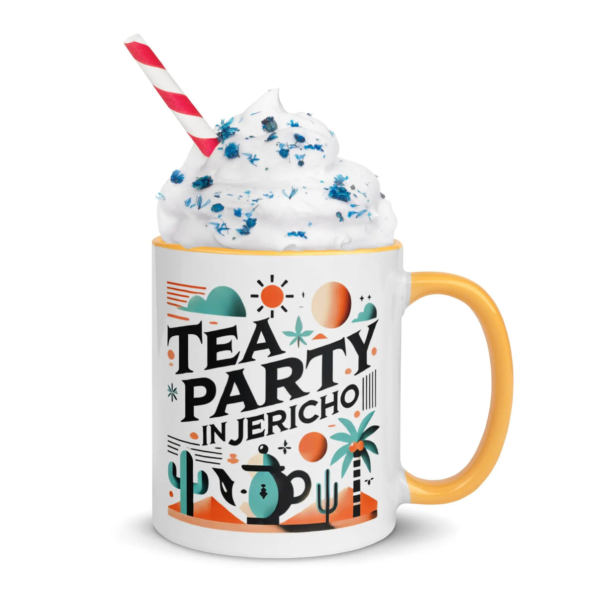 Tea Party in Jericho Mug – Sip Amid the Oasis of History The Israel Store