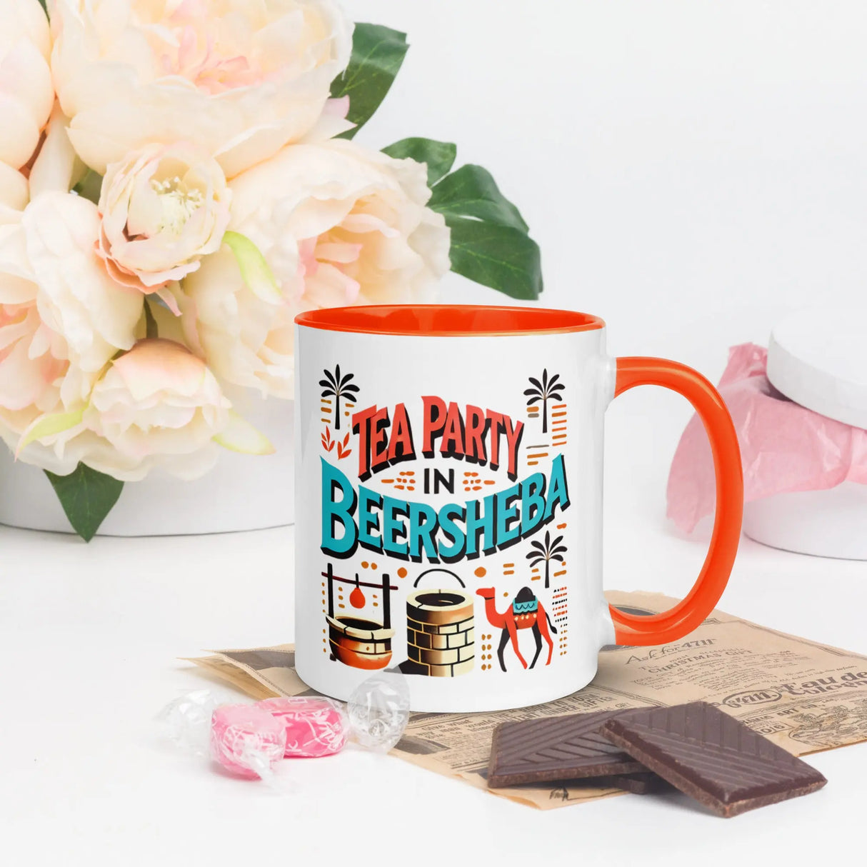 Tea Party in Beersheba Mug – Discover the Desert’s Oasis The Israel Store