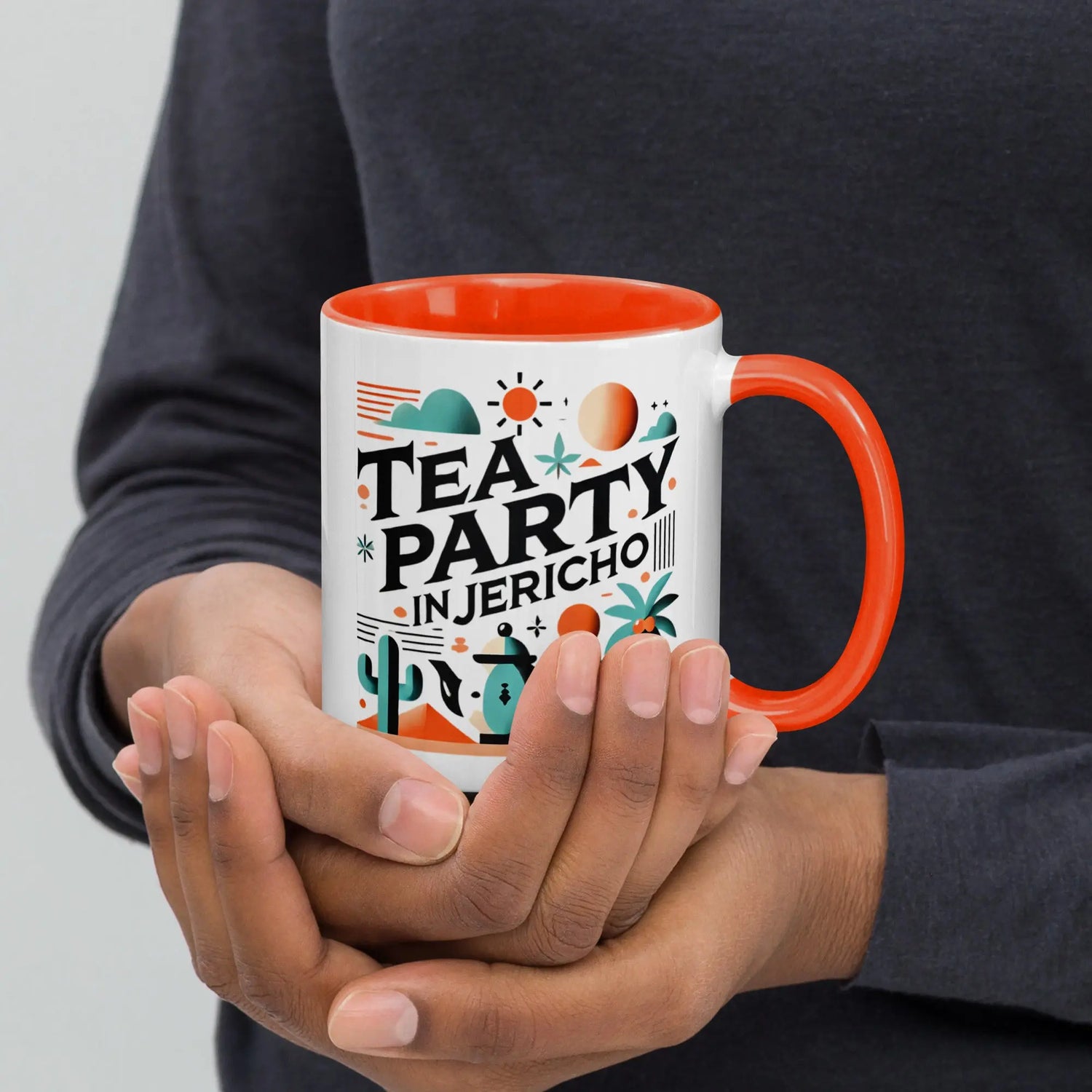 Tea Party in Jericho Mug – Sip Amid the Oasis of History The Israel Store
