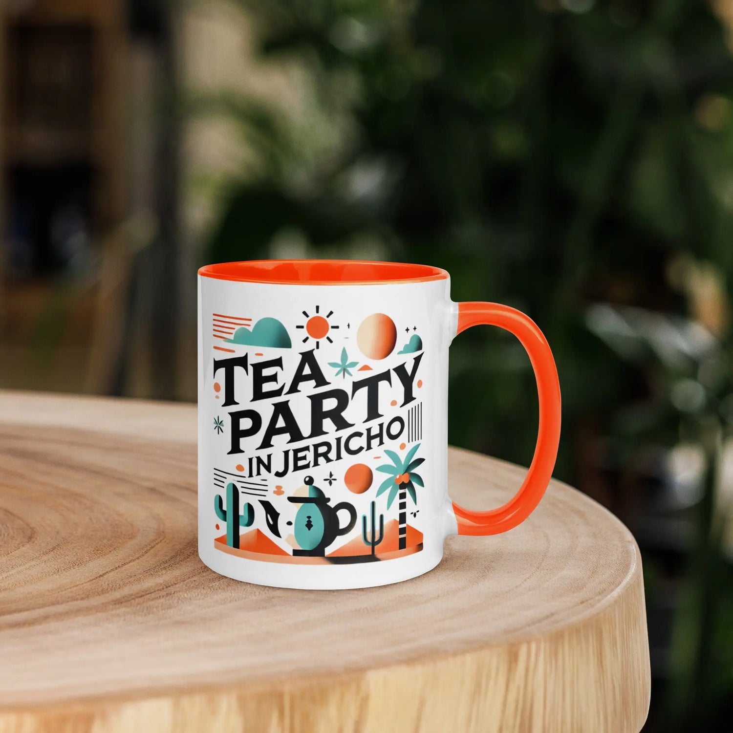 Tea Party in Jericho Mug – Sip Amid the Oasis of History The Israel Store