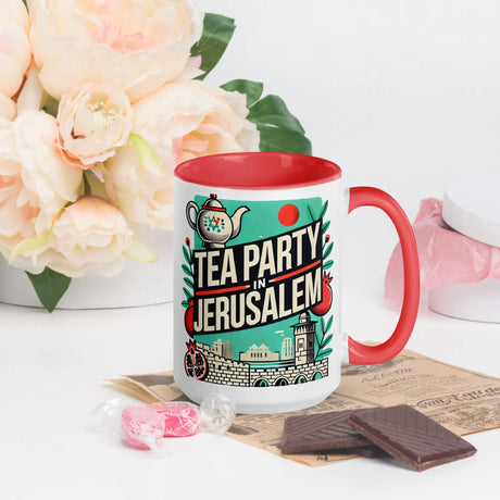 Tea Party in Jerusalem Mug – Celebrate Israel’s Timeless Charm The Israel Store