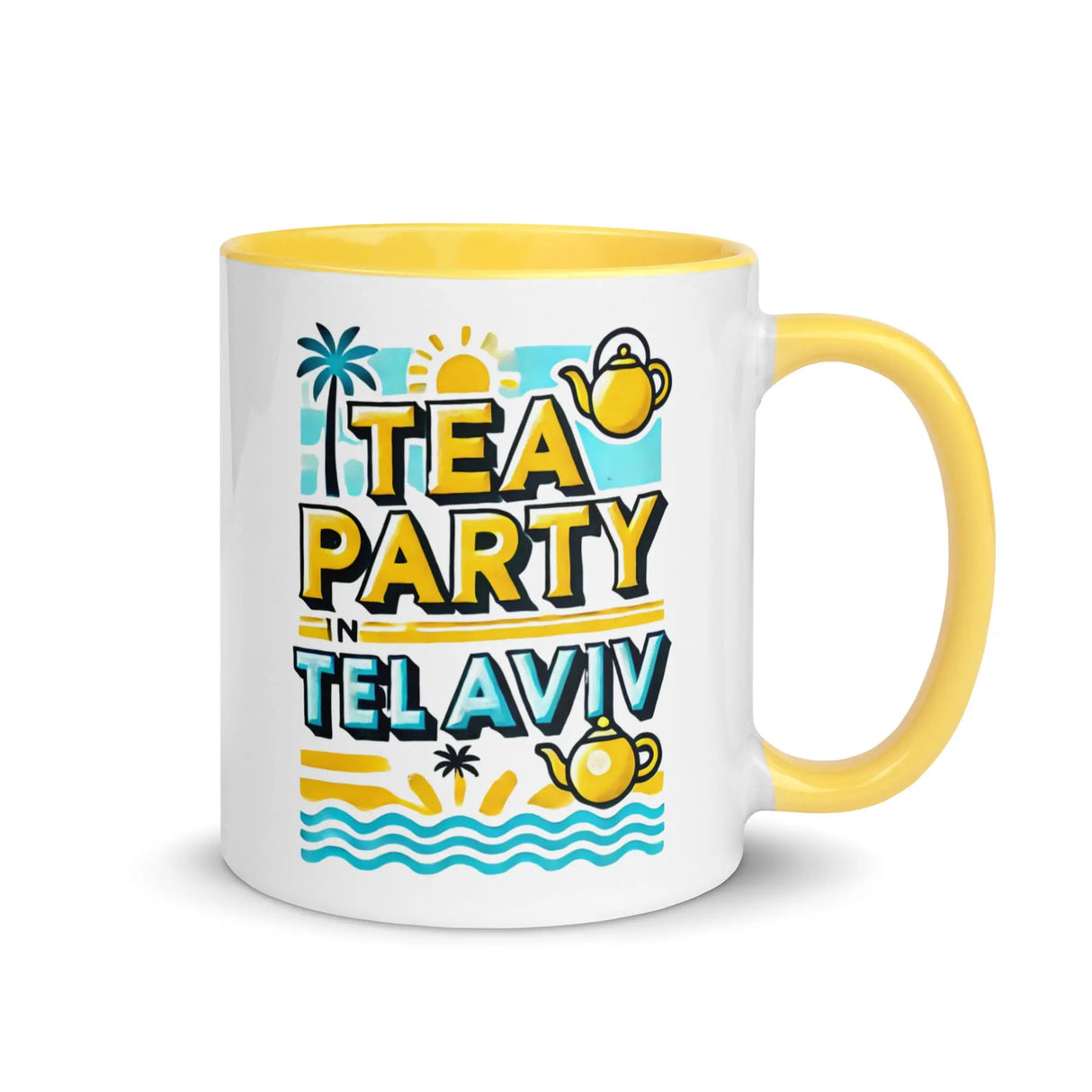 Tea Party in Tel Aviv Mug – Vibrant Design for Israel Lovers The Israel Store