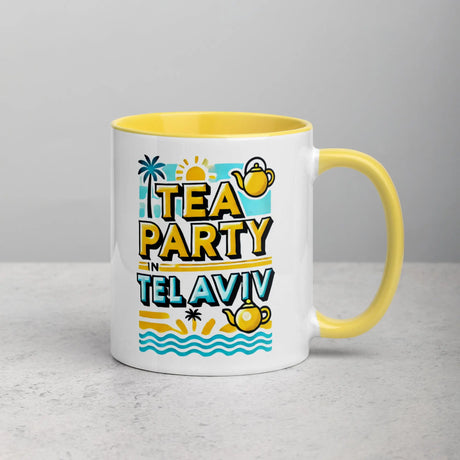 Tea Party in Tel Aviv Mug – Vibrant Design for Israel Lovers The Israel Store